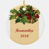 Victoriaans Angel-kerstversiering Keramisch Ornament (Achterkant)