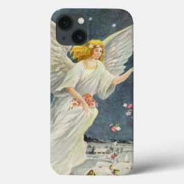 Victoriaans Angel met sterren voor kerstmis met st Case-Mate iPhone Case