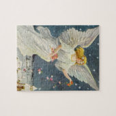 Victoriaans Angel met sterren voor kerstmis met st Legpuzzel (Horizontaal)