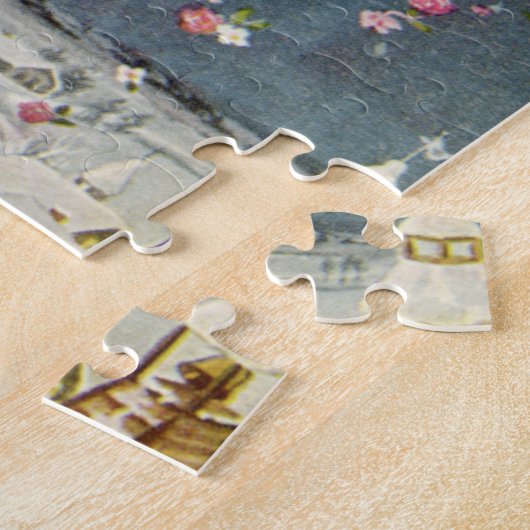 Victoriaans Angel met sterren voor kerstmis met st Legpuzzel (Zijkant)