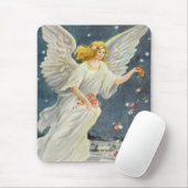 Victoriaans Angel met sterren voor kerstmis met st Muismat (Met muis)