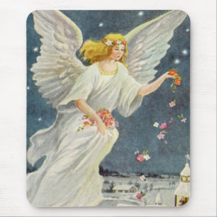 Victoriaans Angel met sterren voor kerstmis met st Muismat