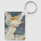 Victoriaans Angel met sterren voor kerstmis met st Sleutelhanger (Achterkant)
