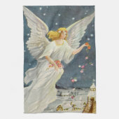Victoriaans Angel met sterren voor kerstmis met st Theedoek (Verticaal)