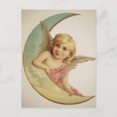  Victoriaans Angel Moon Girl Briefkaart (Voorkant)