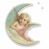 VICTORIAANS ANGEL MOON TRANSPARANT STICKER (Voorkant)
