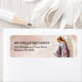 Victoriaans Angel Return-adreslabels Etiket (Insitu)