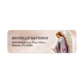 Victoriaans Angel Return-adreslabels Etiket