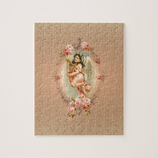 Victoriaans Angel roos barokke florale Legpuzzel (Verticaal)