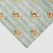 Victoriaans Angel Sage Groene Strepen Tissuepapier (Detail)