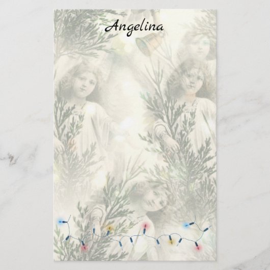 Victoriaans Angel Stationery Briefpapier (Voorkant)