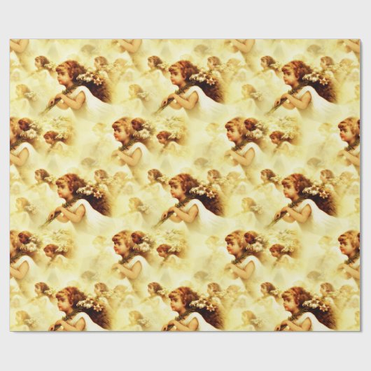  Victoriaans Angelic Angel Pattern Cadeaupapier (Vlak)