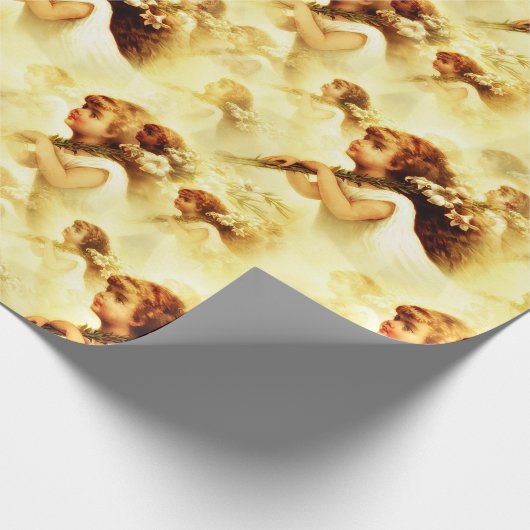  Victoriaans Angelic Angel Pattern Cadeaupapier (Hoek)