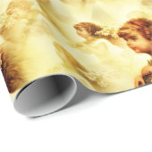  Victoriaans Angelic Angel Pattern Cadeaupapier (Rol Hoek)