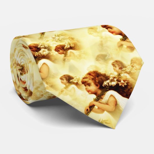  Victoriaans Angelic Angel Pattern Stropdas (Opgerold)