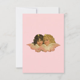 Victoriaans Angels Blush Pink Bedankkaart