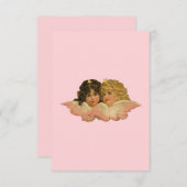 Victoriaans Angels Blush Pink Bedankkaart (Voorkant / Achterkant)