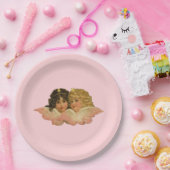 Victoriaans Angels Blush Pink Papieren Bordje (Feest)