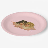 Victoriaans Angels Blush Pink Papieren Bordje (Gekanteld)