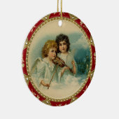 Victoriaans Angels kerstversiering Keramisch Ornament (Rechts)