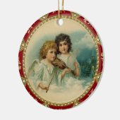 Victoriaans Angels kerstversiering Keramisch Ornament (Links)