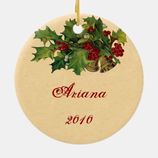 Victoriaans Angels kerstversiering Keramisch Ornament (Achterkant)