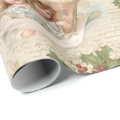 Victoriaans Angels met muziek, script en Holly Cadeaupapier (Rol Hoek)