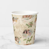Victoriaans Angels met muziek, script en Holly Papieren Bekers (Achterkant)
