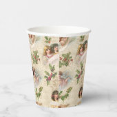 Victoriaans Angels met muziek, script en Holly Papieren Bekers (Rechts)