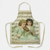 Victoriaans Angels Violin en vel Music Schort (Voorkant)