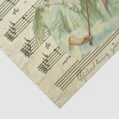 Victoriaans Angels Violin en vel Music Tissuepapier (Detail)