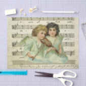 Victoriaans Angels Violin en vel Music Tissuepapier (Craft)