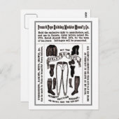 Victoriaans antiek breimachine en briefkaart (Voorkant / Achterkant)