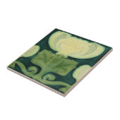 Victoriaans-antiek-look-tegel-groen-wit Tegeltje (Zijkant)