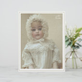  Victoriaans Antiek meisje Doll Briefhoofd (Staand voorkant)