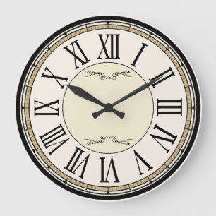 Victoriaans Antiek Romeinse nummerklok Grote Klok