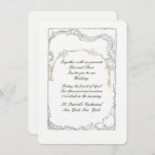 Victoriaans Antiek uitnodiging tot weddenschap (Voorkant / Achterkant)