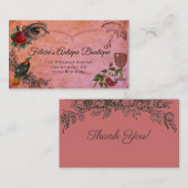 Victoriaans Antieke 3,5 x 2,0-inch Visitekaartje (Voorkant / Achterkant)