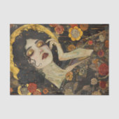 VICTORIAANS ANTIQUAIR DAMES DECOUPAGE TISSUEPAPIER (Voorkant)