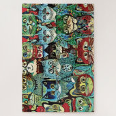 Victoriaans antropomorfe katten in oorzakelijke kl legpuzzel (Verticaal)