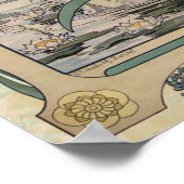 *  Victoriaans AR23 Vrouw bloemen Art Nouveau Poster (Hoek)