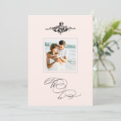 *~* Victoriaans AR6 Cherub PHOTO QR RSVP Weddensch Kaart (Staand voorkant)