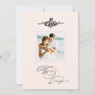 *~* Victoriaans AR6 Cherub PHOTO QR RSVP Weddensch Kaart