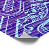 Victoriaans Arabesch, IDALIS - Zwart licht Poster (Hoek)