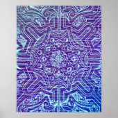 Victoriaans Arabesch, IDALIS - Zwart licht Poster (Voorkant)