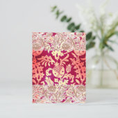 Victoriaans Arabesch, POMEGRANATE NOUVEAU Briefkaart (Staand voorkant)