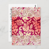 Victoriaans Arabesch, POMEGRANATE NOUVEAU Briefkaart (Voorkant / Achterkant)