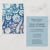 Victoriaans Arabesk, LADY CIARA - Blauw & wit Visitekaartje (Voorkant / Achterkant)