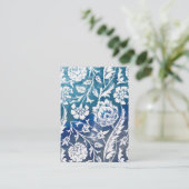 Victoriaans Arabesk, LADY CIARA - Blauw & wit Visitekaartje (Staand voorkant)