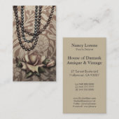 Victoriaans Arabesk, METALLIC-ROOS - Taupe Visitekaartje (Voorkant / Achterkant)